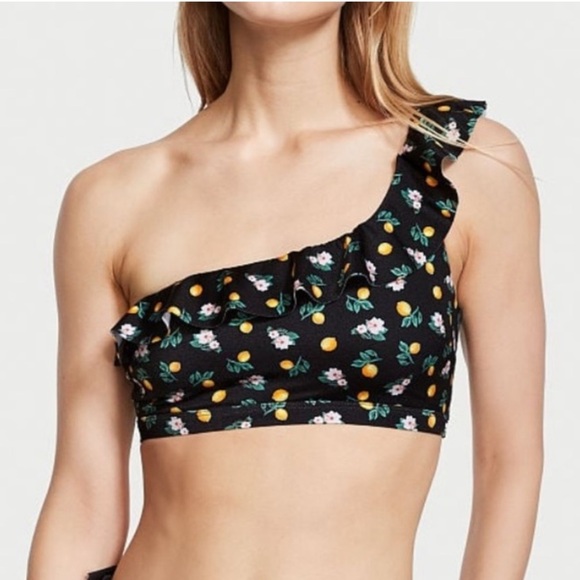Victoria’s Secret Ruffled One Shoulder Lemon Bikini Top - Picture 7 of 8